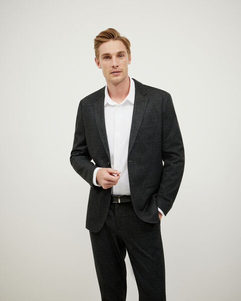 Travel Performance Jersey Check Tailored Jacket, Charcoal, hi-res